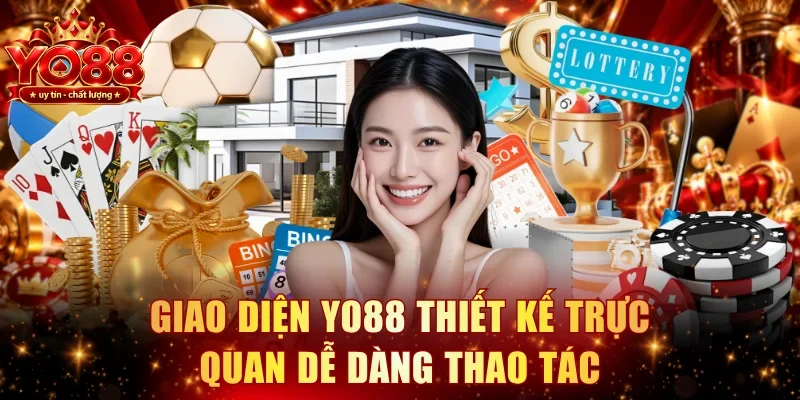 Giao diện YO88 thiết kế trực quan dễ dàng thao tác
