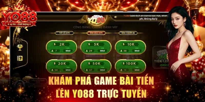 Khám phá game bài tiến lên YO88 trực tuyến
