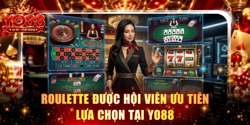 Roulette được hội viên ưu tiên lựa chọn tại YO88
